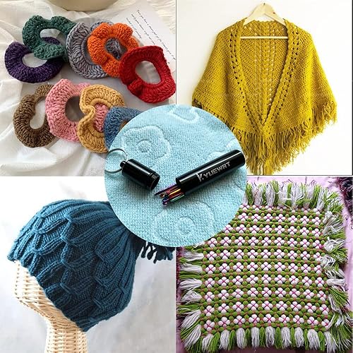 Miniatura 5 de KYUEWRT 10 agujas de hilo para tapicería, agujas de tejer grandes y grandes con tubo de almacenamiento de aluminio