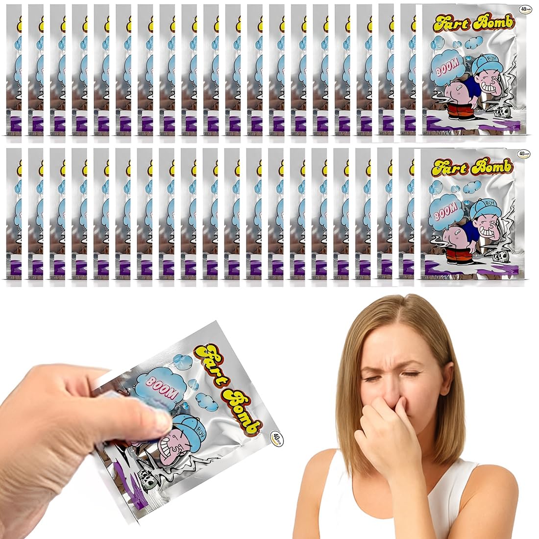 Matsizen 40 Boules Puantes - Farces Et Attrapes, Mini Jouets Pour Halloween, Anniversaire, Noël - Effet Surprise Garanti