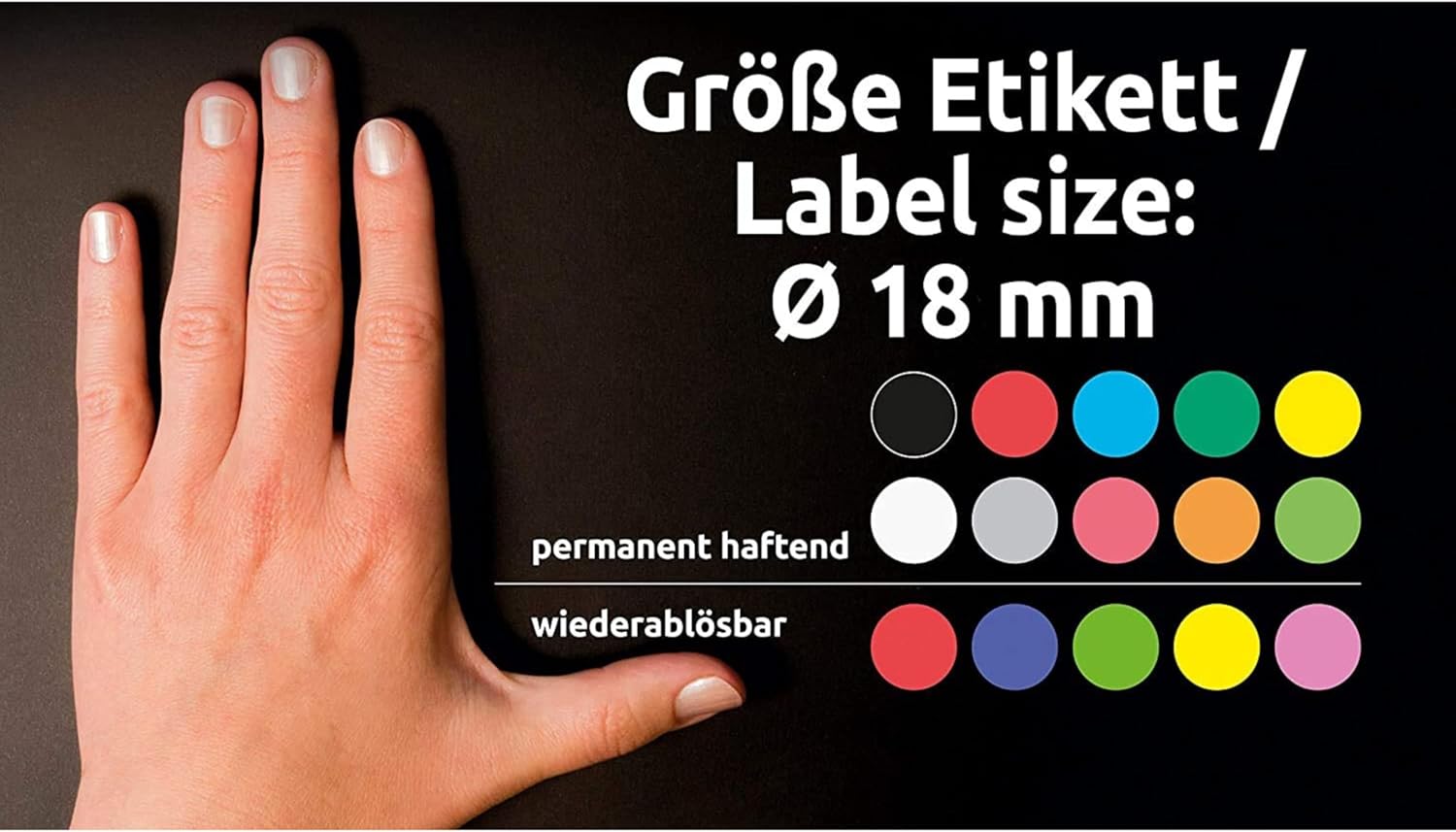 Avery Zweckform 3173 Coding Dots (96 Pieces Diameter 18 mm 4 Sheets Bright
