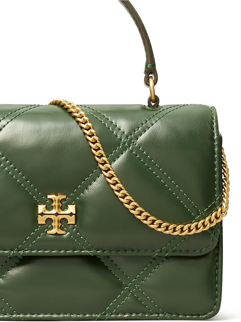 Tory Burch Kira Diamond Quilt Mini Top Handle Chain Wallet