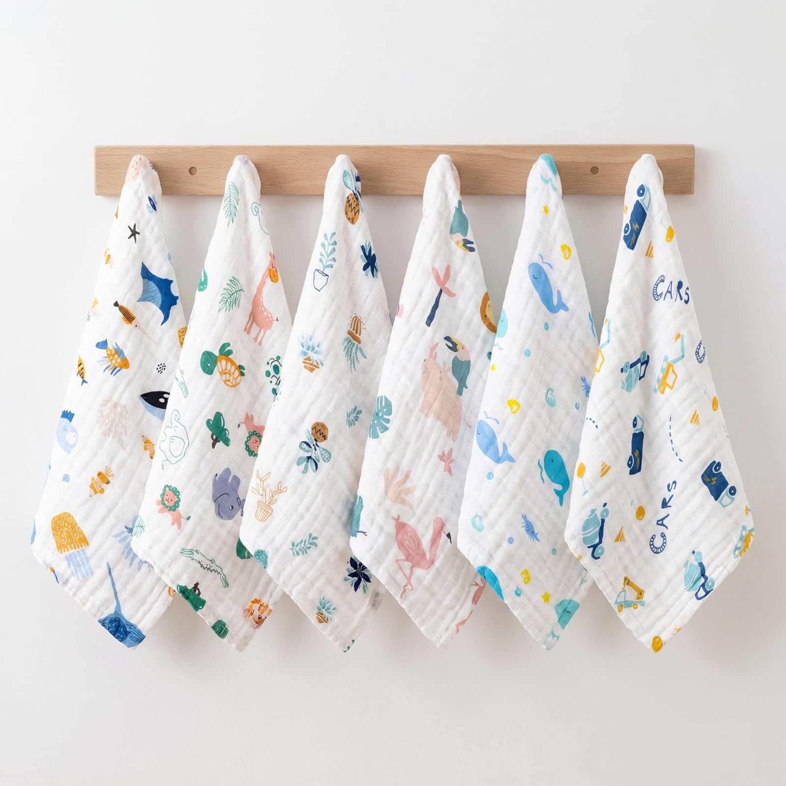 Maliton Mussole Neonato 6 pezzi Cotone 70x70cm Unisex