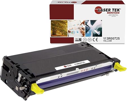 Laser Tek Services 6180 Compatible Yellow Toner Cartridge for 113R00725