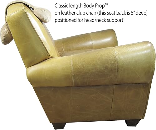 Miniatura 4 de Body Prop VisionX Products - Almohada ajustable sobre el asiento con relleno de casco de trigo sarraceno (clásica (26 pulgadas), marrón)