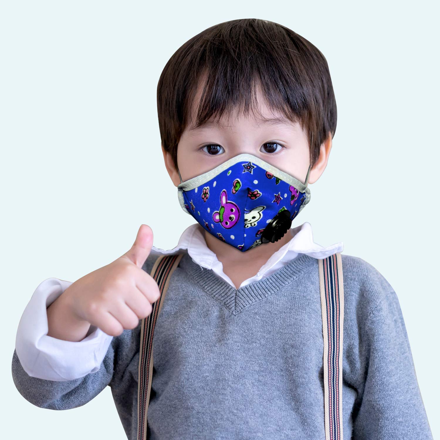 男の子 マスク Zureni O2 ORKFM3 Kids Face Mask with Filter Nose Mouth Breathing
