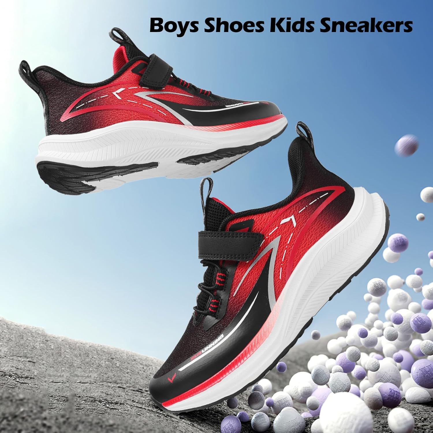VITUOFLY Boys Sneakers Kids Running Shoes Girls Mesh Fitness Shoe Indoor Training Sneaker Lightweight Outdoor Sports Athletic Tennis Shoes for Little Kid/Big Kid