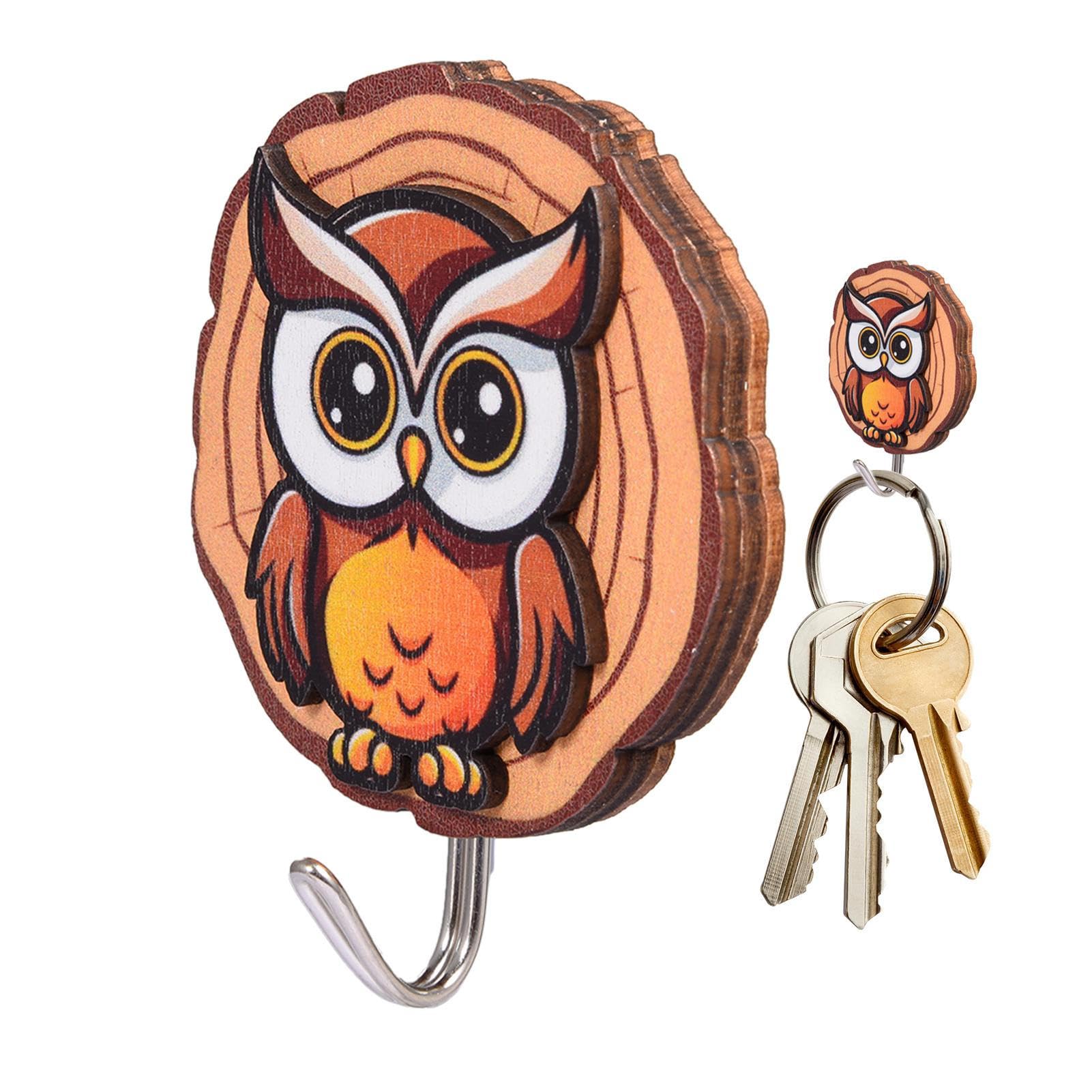 bellv Ganci adesivi da parete, ganci appendiabiti da parete per chiavi, appendiabiti da parete, ganci adesivi a forma di animale, gancio multiuso per cucina e bagno