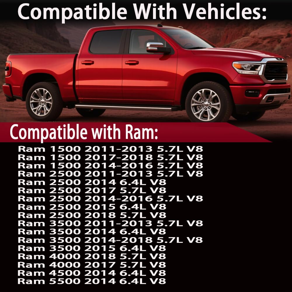 VS50625R Valve Cover Gasket Set for 5.7L/6.1L/6.2L HEMI V8 – Metal Covers Only – Replace OE 5114179AB – Fits Ram, Dodge Charger/Challenger, Jeep GC, Chrysler 300 2003-2024 – High Temp Oil Resistant