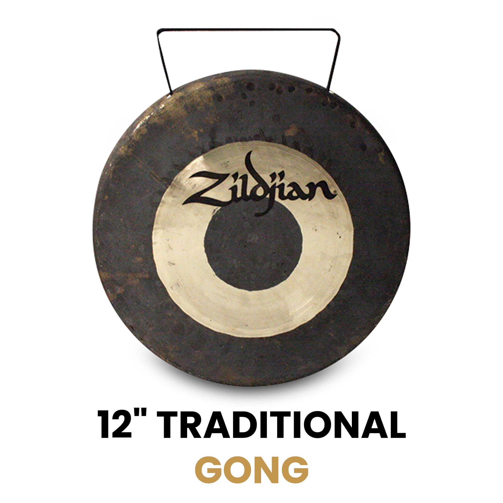 Zildjian - 12" Table-top Gong and Stand Set Gold/Grau