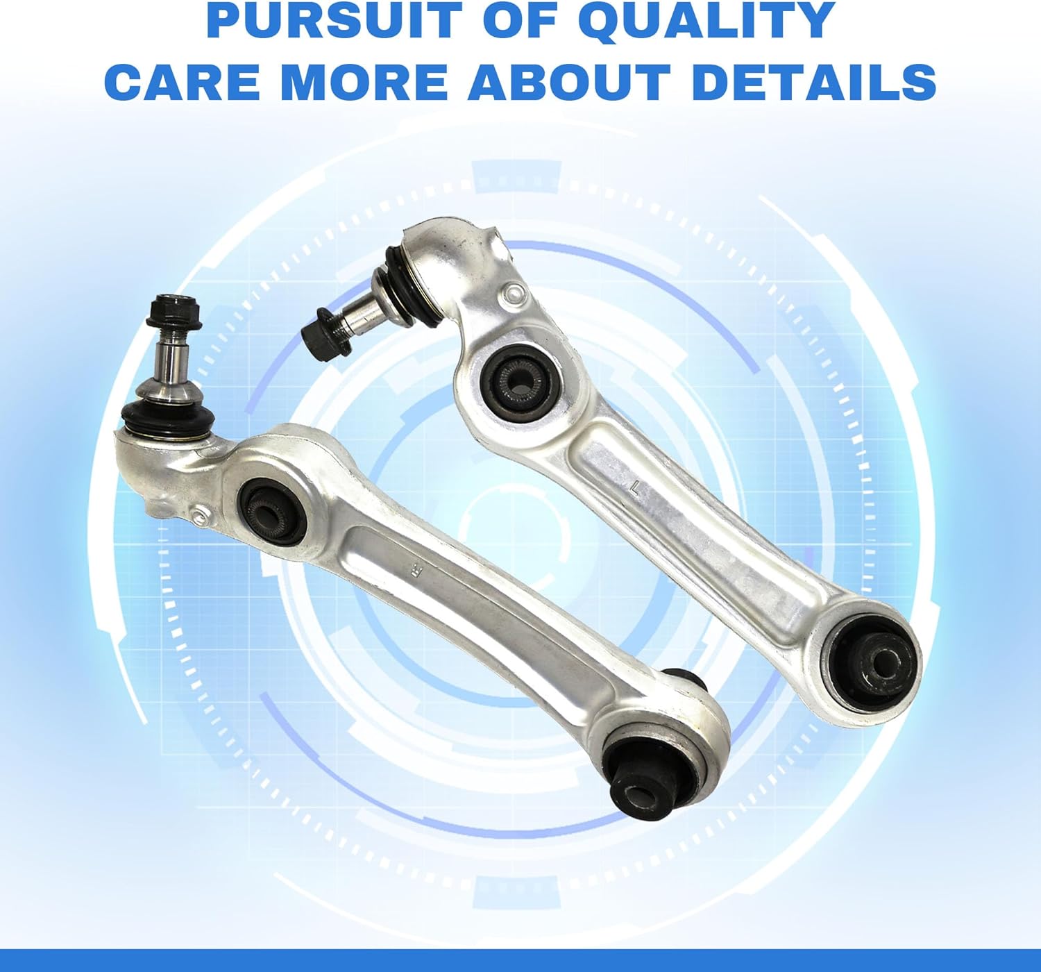 Front Upper and Lower Control Arm with Ball Joint, Suspension Control Arm Kit 6 Pcs Compatible with BMW 5 7 Series 535i GT 550i GT 740i 740Li 750i 760Li Alpina B7 Front Control Arm Kit