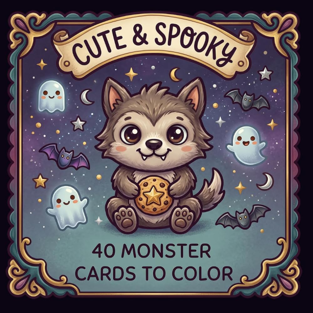 Cute & Spooky Monster Coloring Book With 40 Creepy Cute Pages for Kids, Teens & Adults: Cute But Creepy Monsters for Stress Relief & Imaginative ... Color Designs (MoonBerry Coloring Collection)