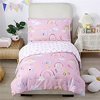 Vista 13 de URBONUR Conjunto de cama de 4 piezas para niños con tema espacial, cobertor de astronauta de cohete para niños pequeños, con sábanas, suave