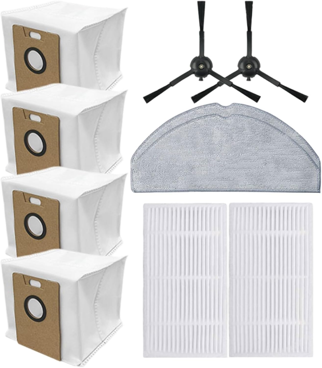 Vacuum Replacement Parts Kit for Tapo RV30 Max / RV30 Max Plus / RV20 Max / RV20 Max Plus,Vacuum Cleaner Accessories Includes filters,mop cloths,side brushes,Dust Bags