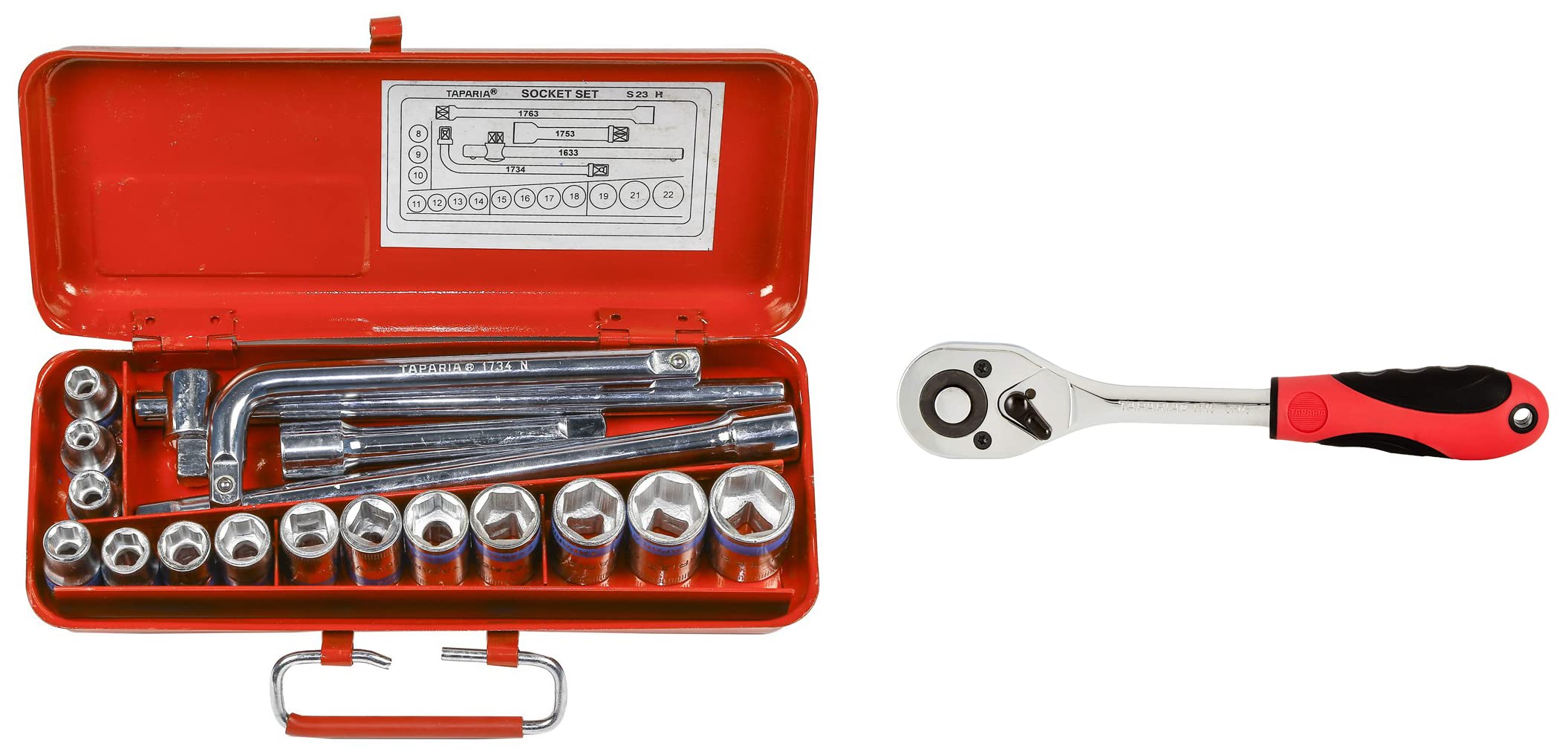 Buy Taparia S23M/S23H 1/2Inch Square Drive Socket Set & Taparia 1715