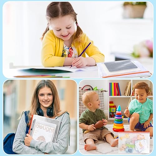 Miniatura 5 de Bolsas de malla con cremallera, bolsas impermeables con cremallera, 20 carpetas de archivos de documentos, para almacenamiento de juegos de mesa de