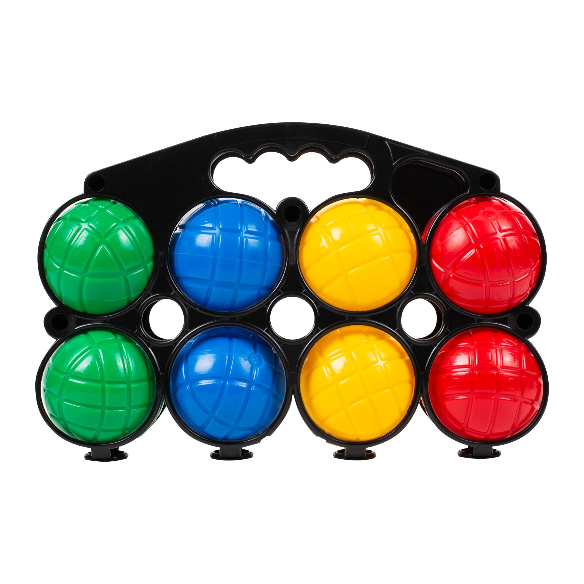 ASAB 8 Pcs French Boules Set Adults Garden Game Petanque & Boules Game with Vibrant 4 Colours Durable Plastic Balls with Convenient Carry Case Outdoor Fun for Adults Kids Summer Playing Game