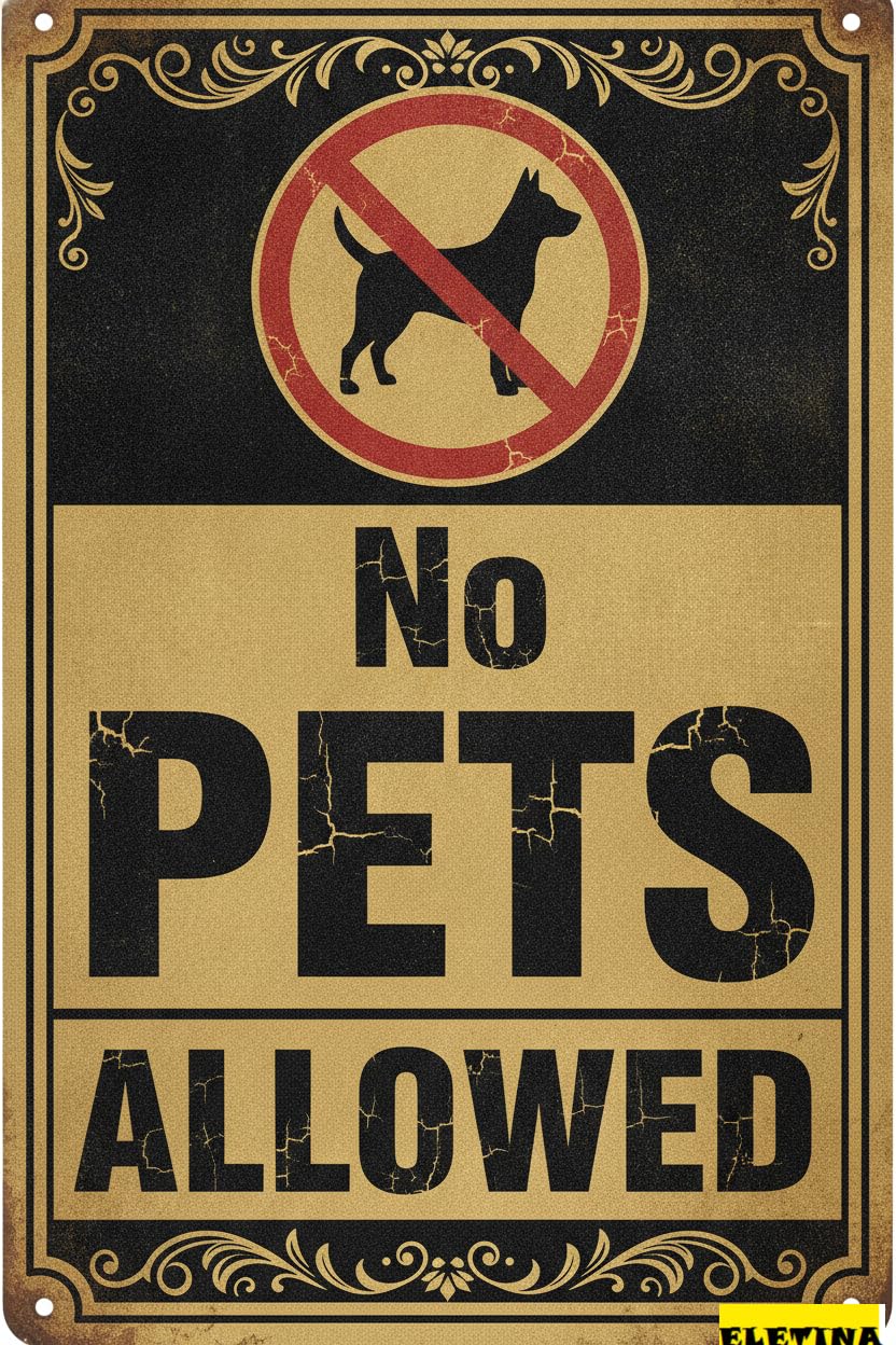 Personalized Sign for Man Cave Beware Caution Metal Tin No Pets Allowed Metal Warning Aluminum Metal S Gate Outdoor Driveway Floor Garden 8x12in Business Decor Private Property Decorative