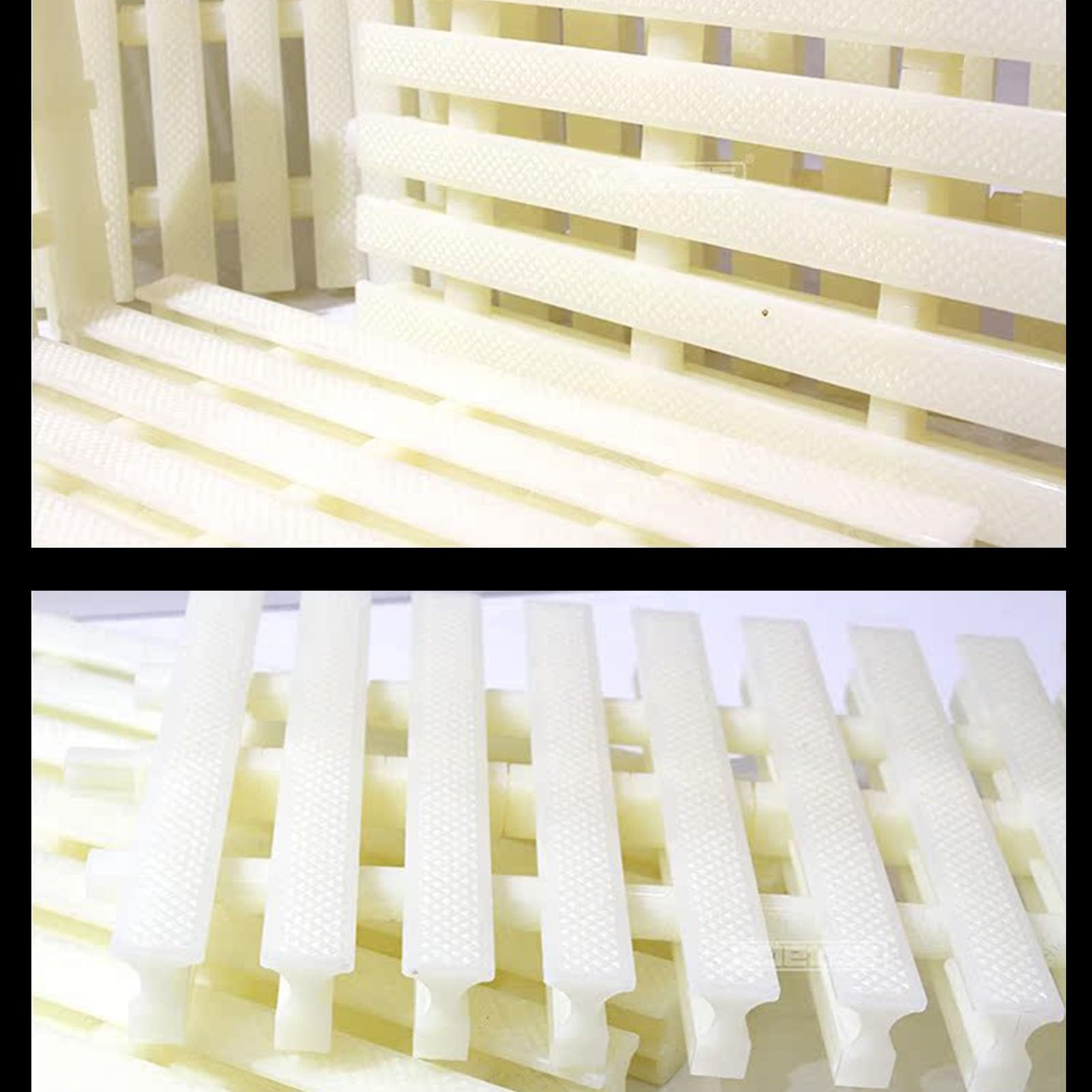 Genérico Rejilla Flexible para desagüe de Piscina (20 Unidades), Color Blanco, para Ducha, Cubierta de canaletas para Patios, cercas y pasarelas (18 cm), Duradera y de fácil instalación.