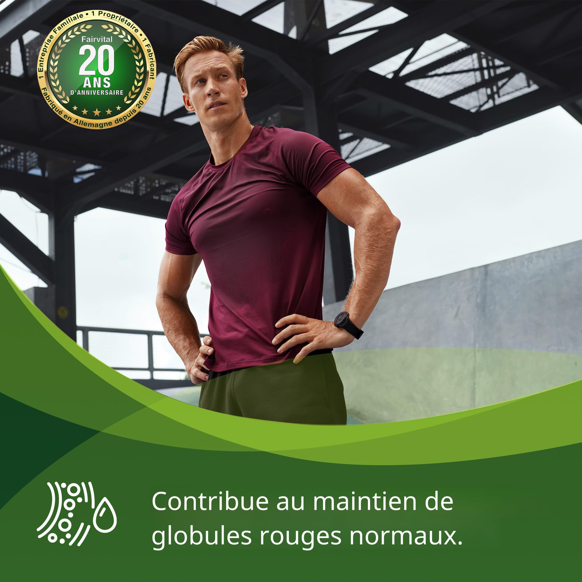 fairvital Vitamine B6 20mg, 180 gélules, HAUTEMENT DOSÉE, chlorhydrate de pyridoxine, VÉGÉTALIENNE