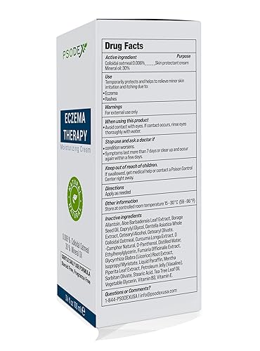 Miniatura 7 de PSODEX Eczema Cream - Crema hidratante eccema terapia cuidado de la piel con aloe vera, vitaminas, aceite de árbol de té - Loción eccema orgánica y