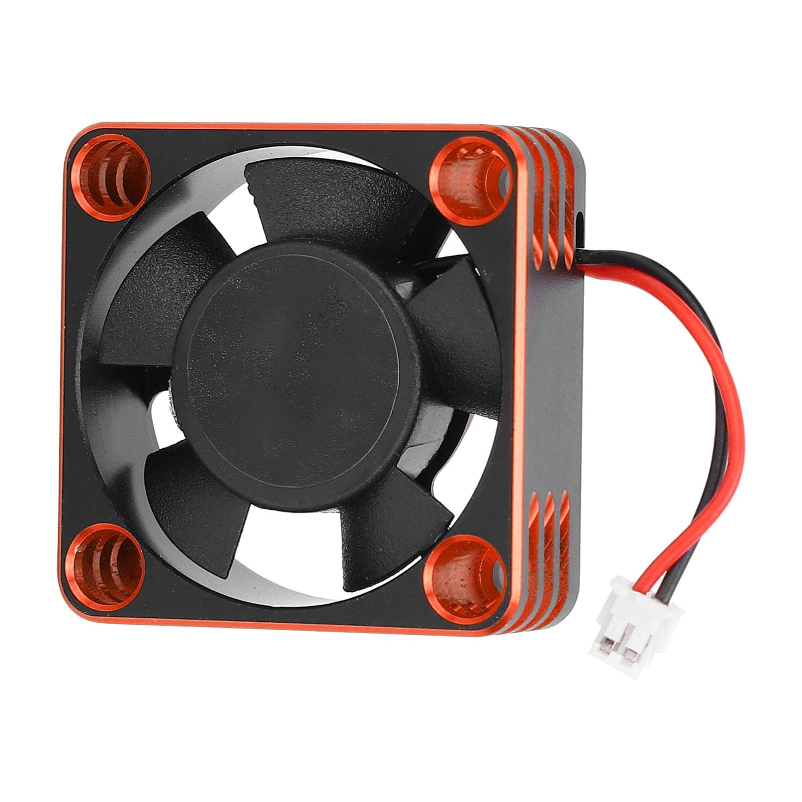 Piezas RC, Ventilador de Refrigeración con Control Remoto 30 X 30 Mm 28000 RPM Ventilador de Refrigeración ESC de Motor de Alta Velocidad para Coche RC 1:8 1:10 :12 con Conector (naranja negro)
