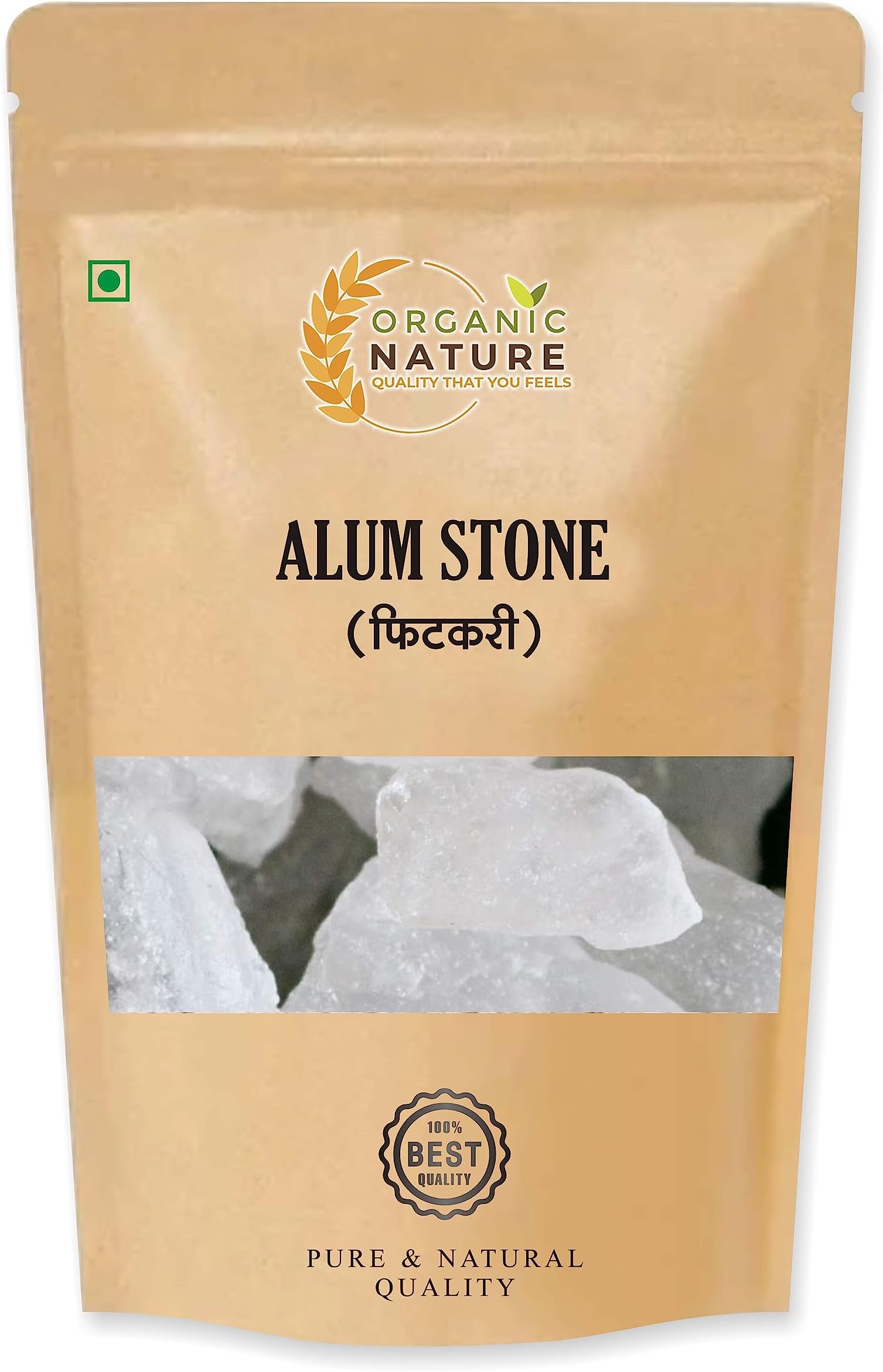 Alum Stone (Fitkari) 200 gm|Crystal White Stone| White Phitkari Stone Crystal