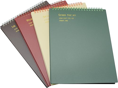 Miniatura 3 de Yansanido Cuaderno de espiral encuadernado superior, 4 piezas B5 de tapa dura de plástico grueso de 0.276 in, con rayas universitarias, 4 colores,