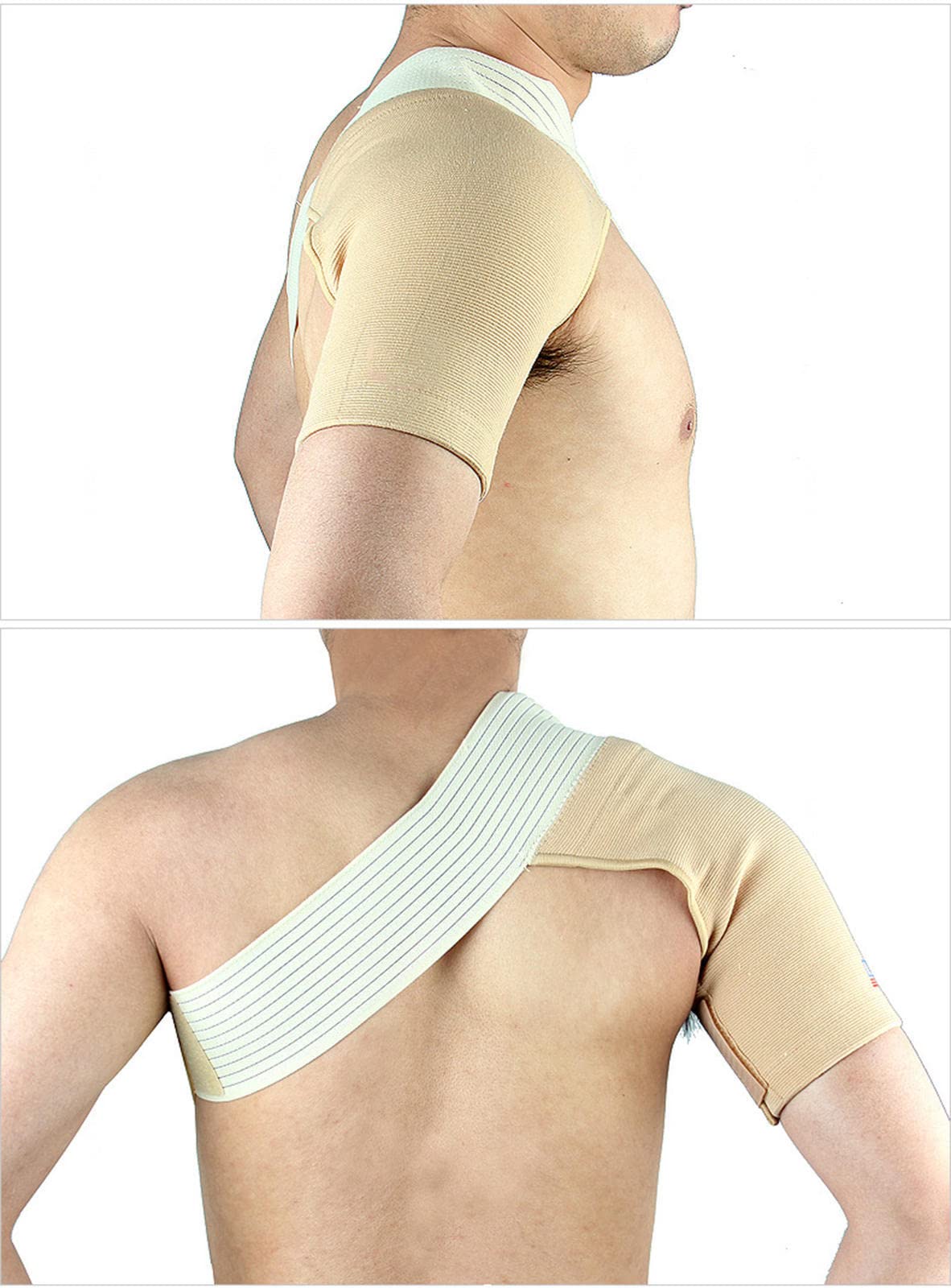 Vendaje para El Hombro, Soporte de Compresión para El Hombro, Soporte Ajustable para El Hombro, Correa para La Articulación, Deporte, Gimnasio, Vendaje de Compresión,L