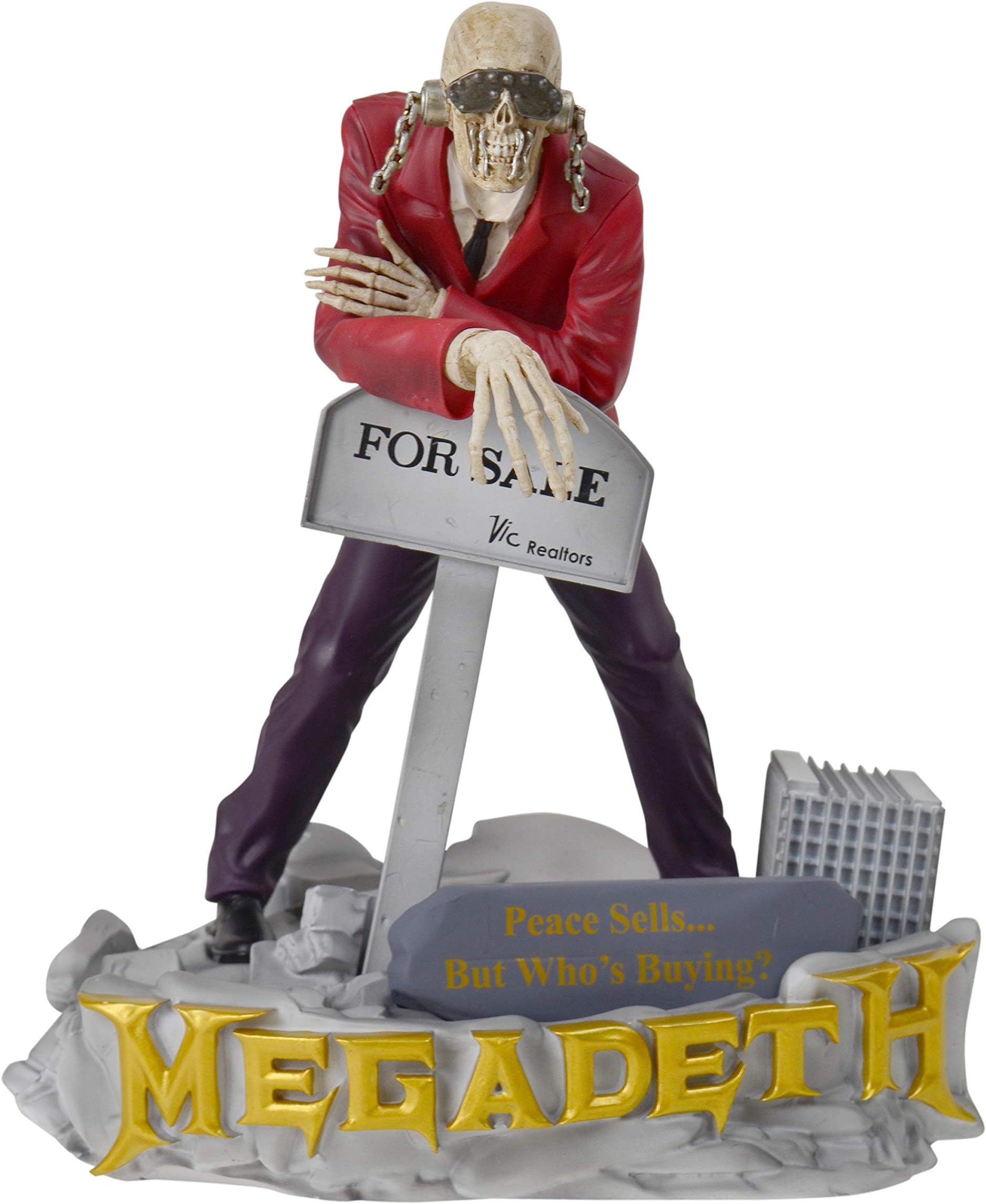 Knucklebonz Megadeth Limited Edition Collectible Statue - Vic Rattlehead - Peace Sells But Who's Buying Rock Iconz, Officially Licensed by Megadeth, Includes CoA