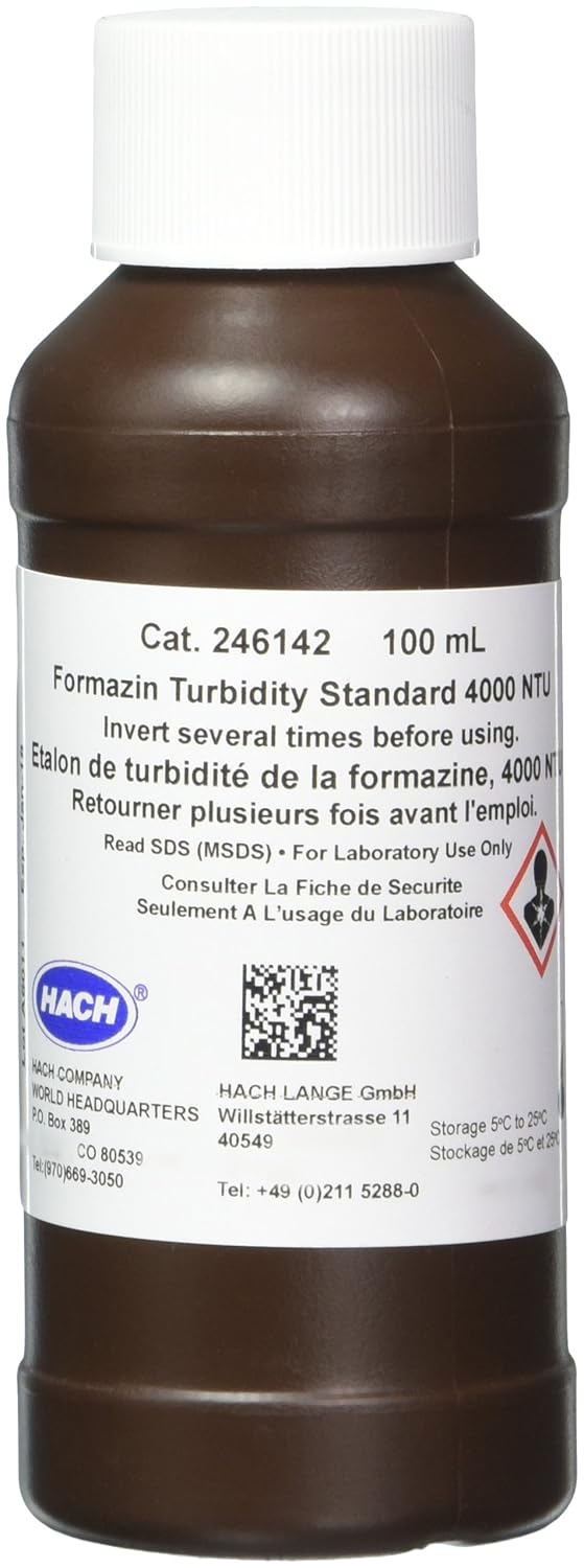 Hach 246142 Formazin Turbidity Standard, 4000 NTU, 100 mL