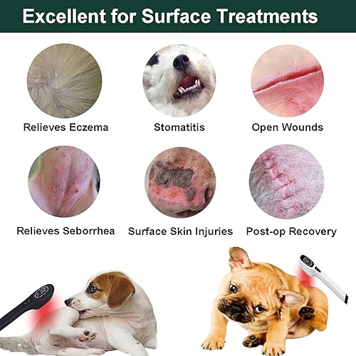 Miniatura 2 de iKeener Dispositivo veterinario para mascotas, terapia de luz roja para aliviar el dolor, dolor muscular y articular de artritis de perro, luz