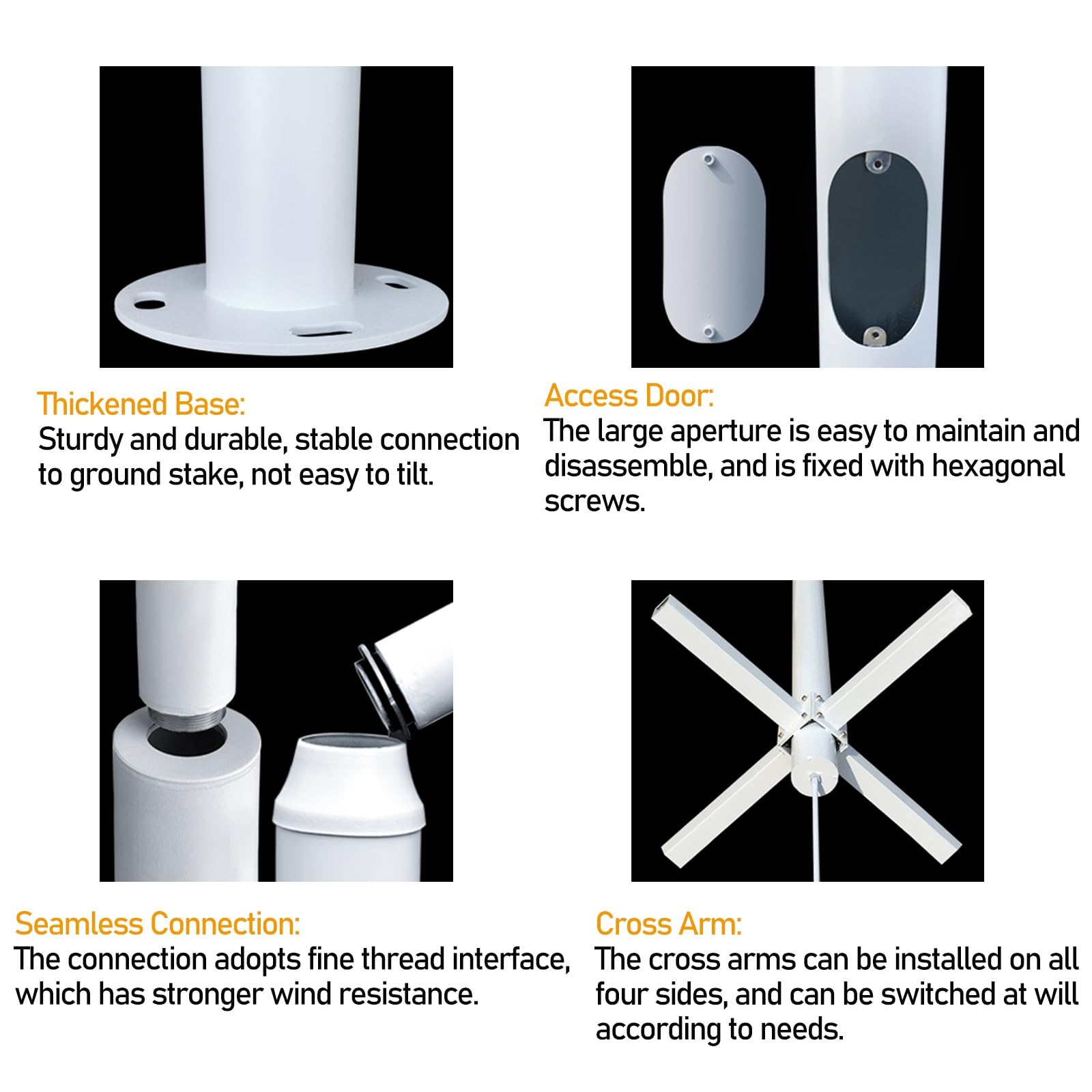 Este Soporte Universal para cámara de Seguridad, de 4 m/157 Pulgadas de Altura, es un Soporte Duradero para Uso doméstico y Comercial. Incluye una Jaula de Refuerzo para Montaje (Estilo C) q
