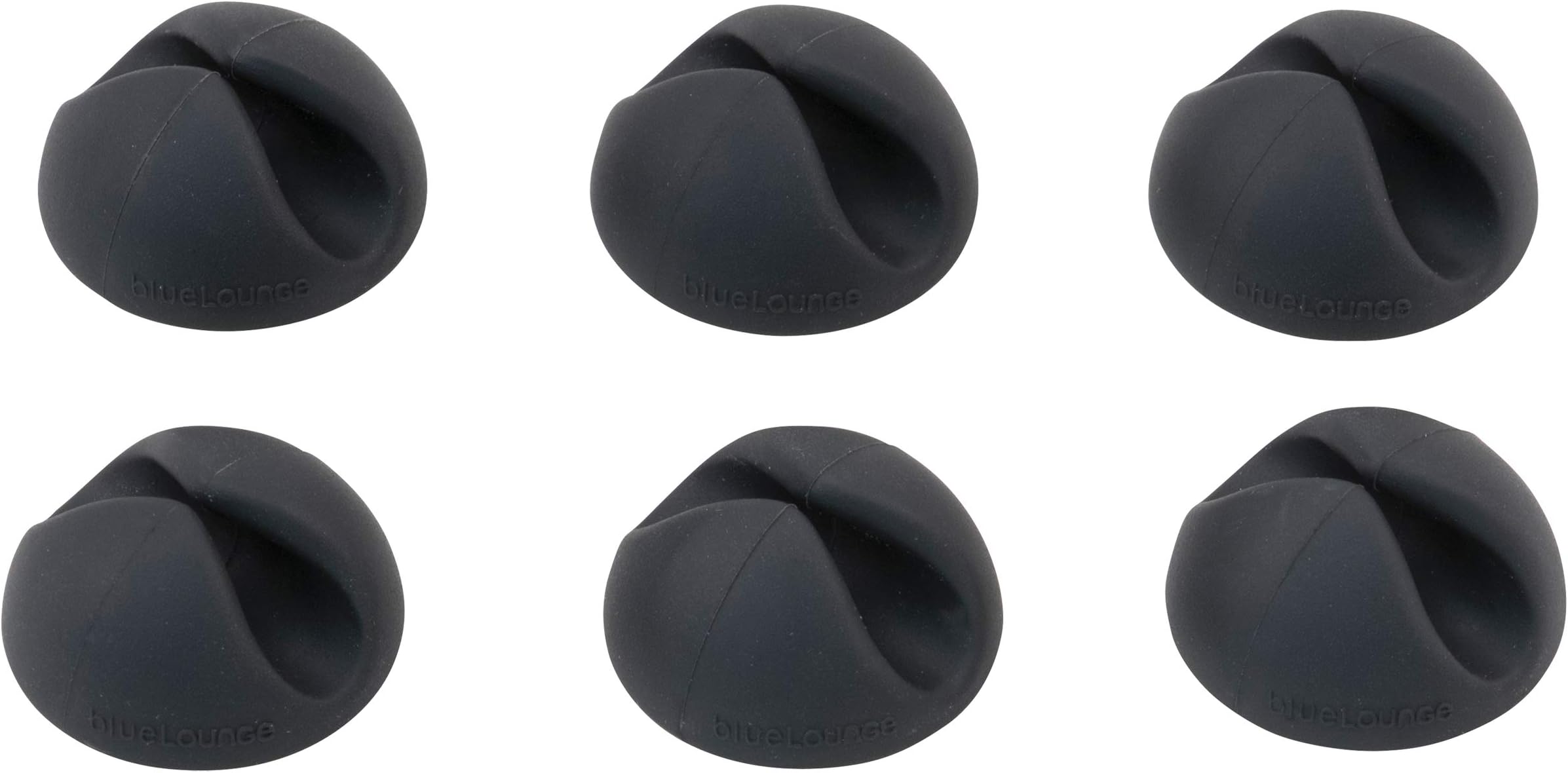 CableDrop, Cable Management and Tidy in Black - 6 Pack