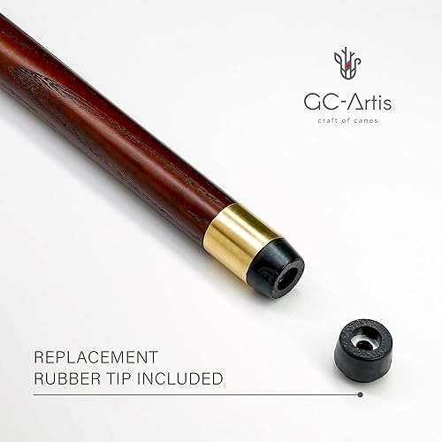 Miniatura 9 de GC-Artis - Bastón de madera para caminar, hecho a mano, cómodo agarre, bastones para hombres y mujeres, elegante bastón Derby