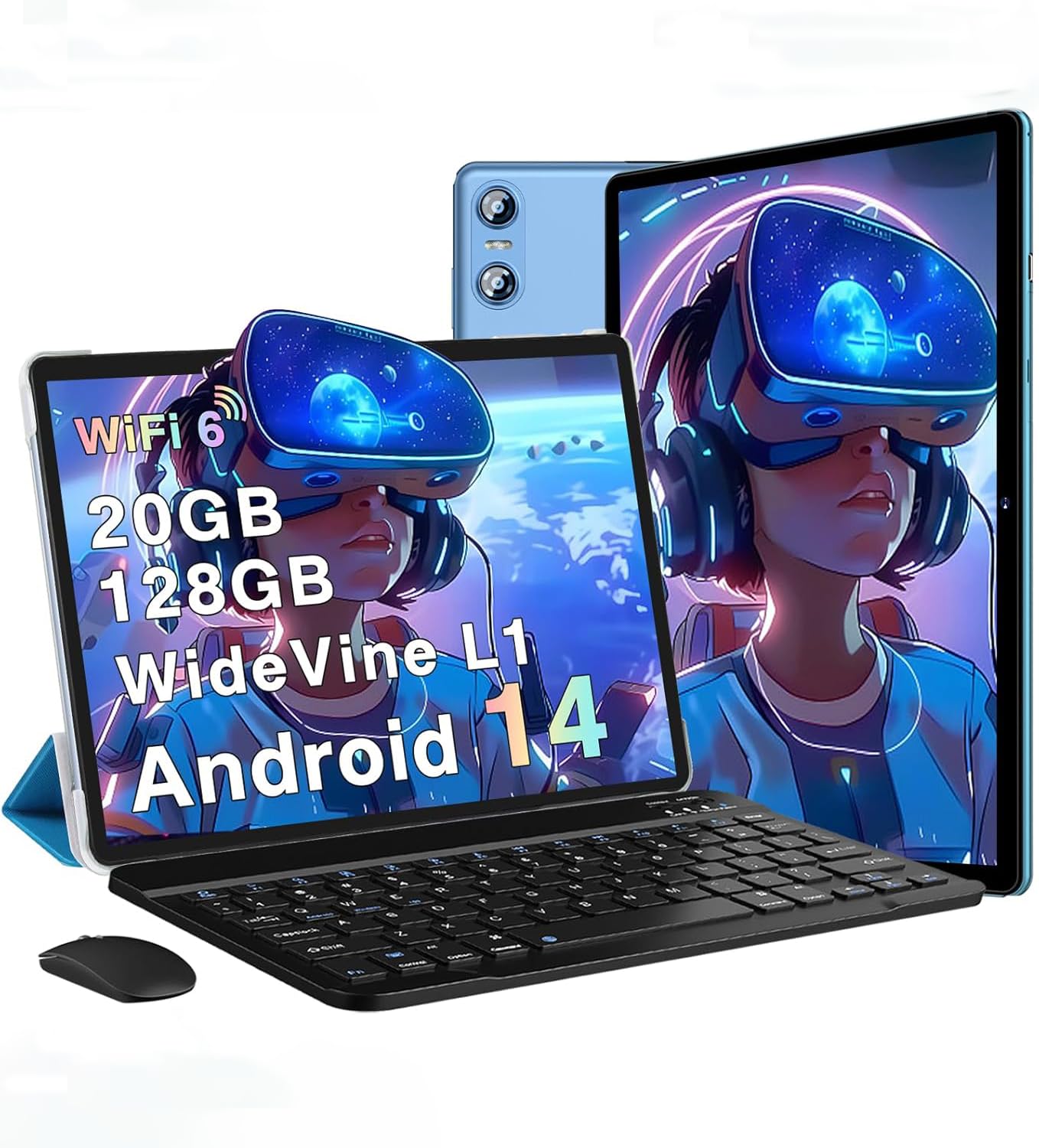 2025 Android 14 Tablet, 10 Inch Tablets 20GB RAM+128GB ROM(1TGB TF
