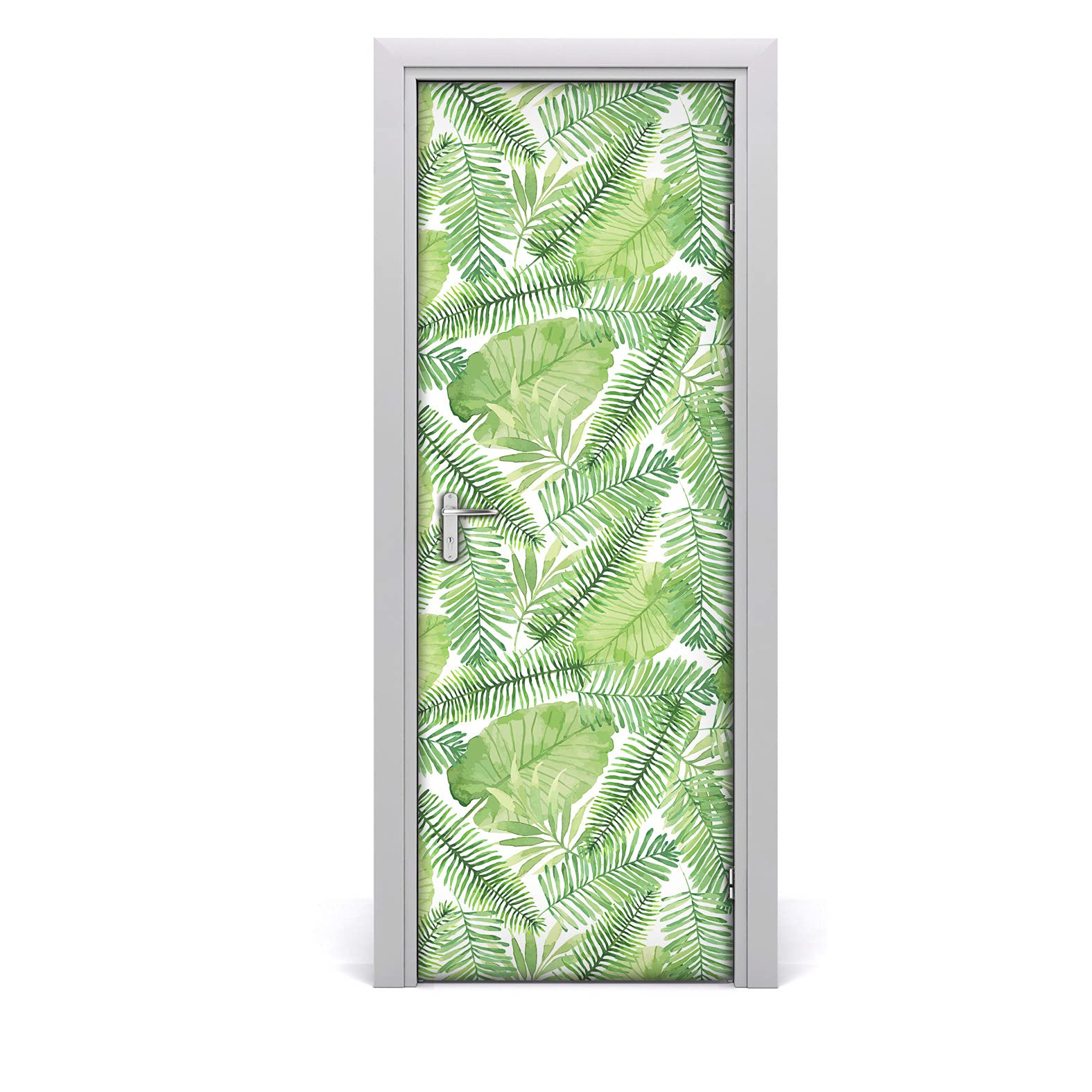 Adhesivo decorativo de hojas para tapar desperfectos en puertas 77x200 cm