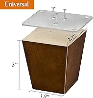 Vista 2 de AORYVIC Patas de Muebles de Madera de 3 pulgadas Patas de Sofá, Patas Universales de Sofá Elevadores de Cama Patas de Repuesto para Cómoda