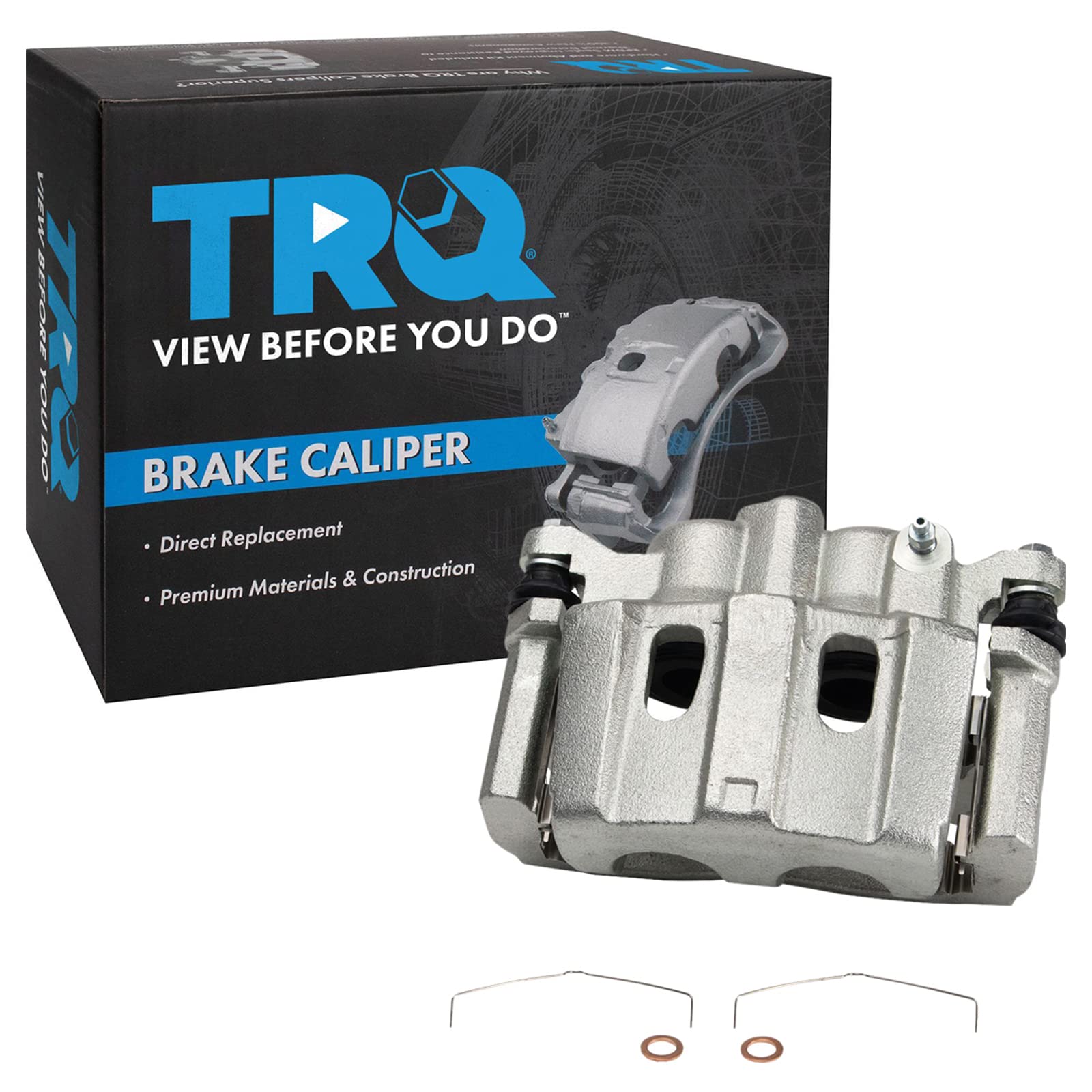 TRQ Front Left Brake Caliper w/Bracket Drivers Side Compatible with 2009-2015 Toyota Venza