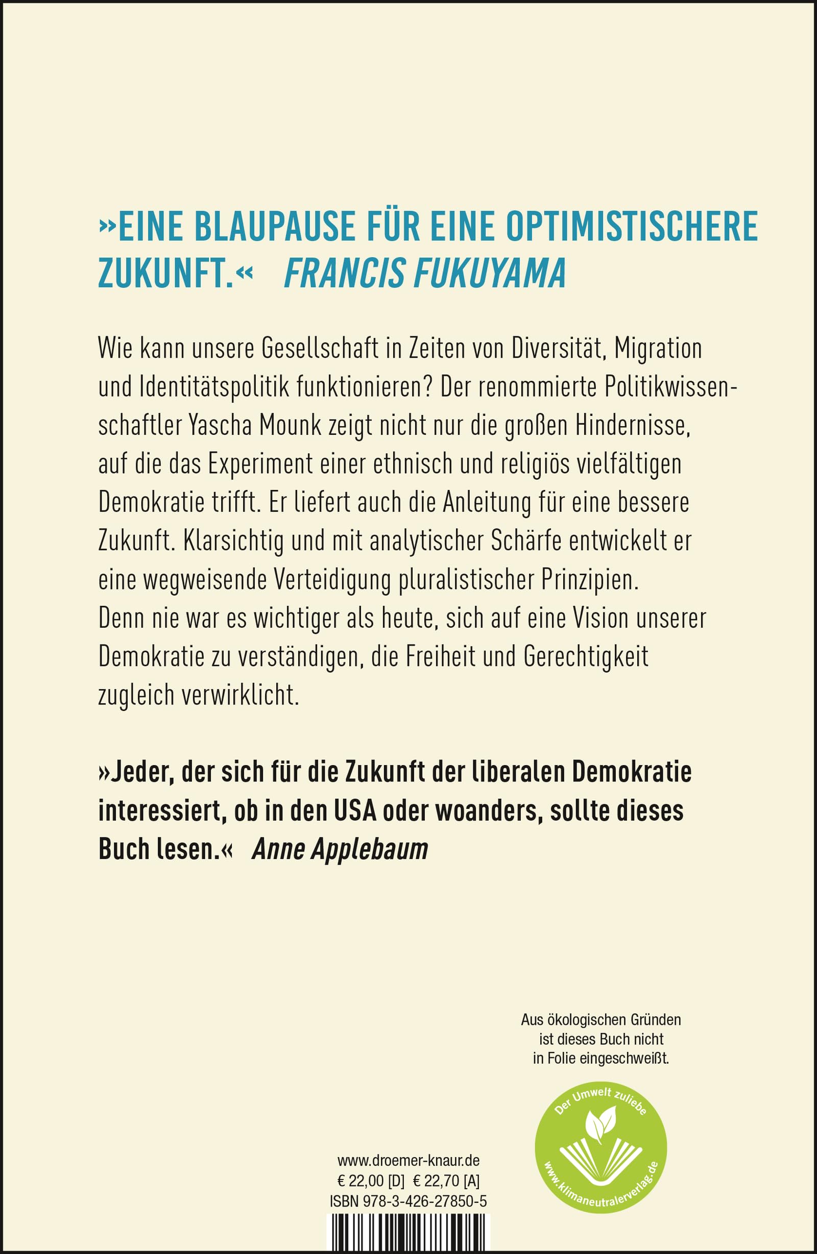 Das große Experiment: Wie Diversität die Demokratie bedroht und bereichert | Der Bestseller-Autor von "Zerfall der Demokratie" über Diversität
