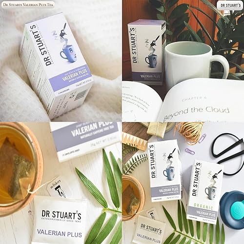 Miniatura 5 de Dr. Stuart's Valerian Plus - Bolsas de té  Paquete de 4  0.92 oz (15 bolsitas de té)  Mezcla de hierbas premium para relajación y apoyo para el