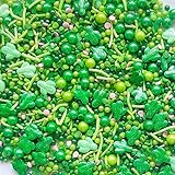 Gevog 1 Bottle Edible Cactus Mixing Cake Cupcake Sprinkles for Decorating Celebrations Weddin Party Chirstmas Baking Cupcake Cookie Ice Cream Decoration Supplies 95g/3.35oz