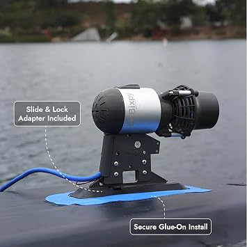 Bixpy Glue-On Fin Box Adapter for K-1 MotorUniversal Kayak & SUP Motor Mount, DIY Glue-On Installation for Inflatable Kayaks & Paddle Boards, 6 Shallow Water Draft, Waterproof & Corrosion-Resistant