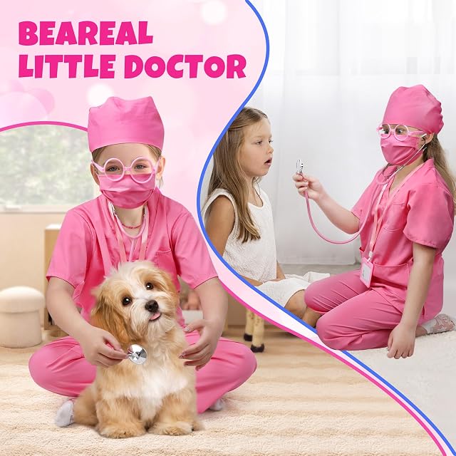 Foto 5 de 6 de JoyPlus Disfraz Doctor Niñas,8 Piezas Disfraz de Médico Infantil,Disfraz Doctora Juguetes para Niños,Juguete…