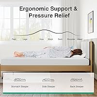 Vista 3 de Novilla Colchón tamaño individual de 6 pulgadas, colchón de espuma viscoelástica individual con espuma refrescante y capa cómoda transpirable