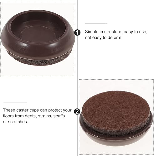 Miniatura 5 de Cabilock Protectores de suelo para patas de sofá, 10 unidades, almohadillas de fieltro, tazas para sillas mecedoras, protector de piso de madera dura