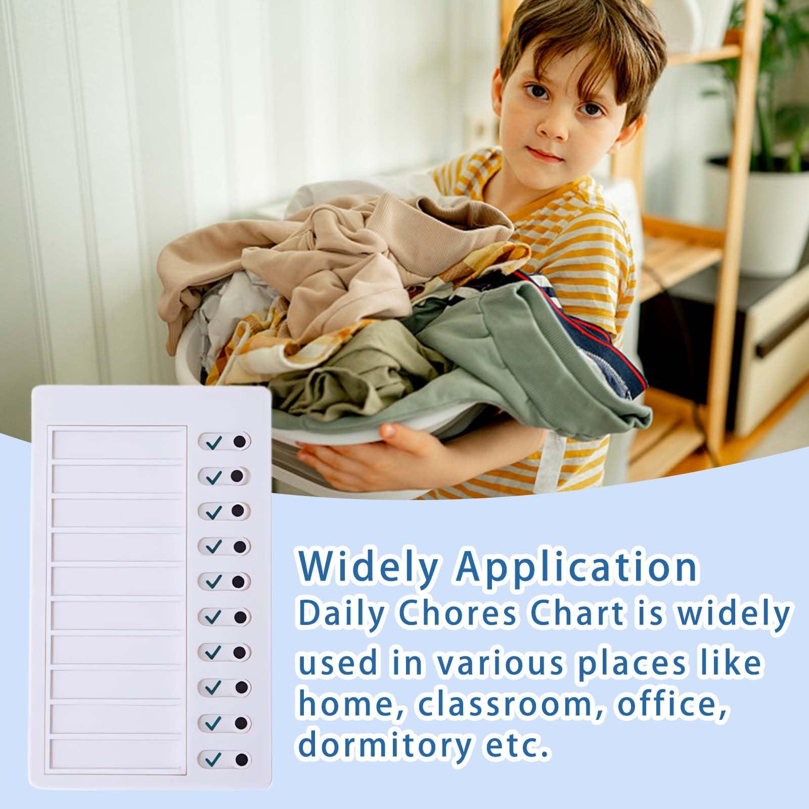 2 tablas de tareas portátiles para niños con 10 tarjetas extraíbles y tablero de lista de verificación reutilizable