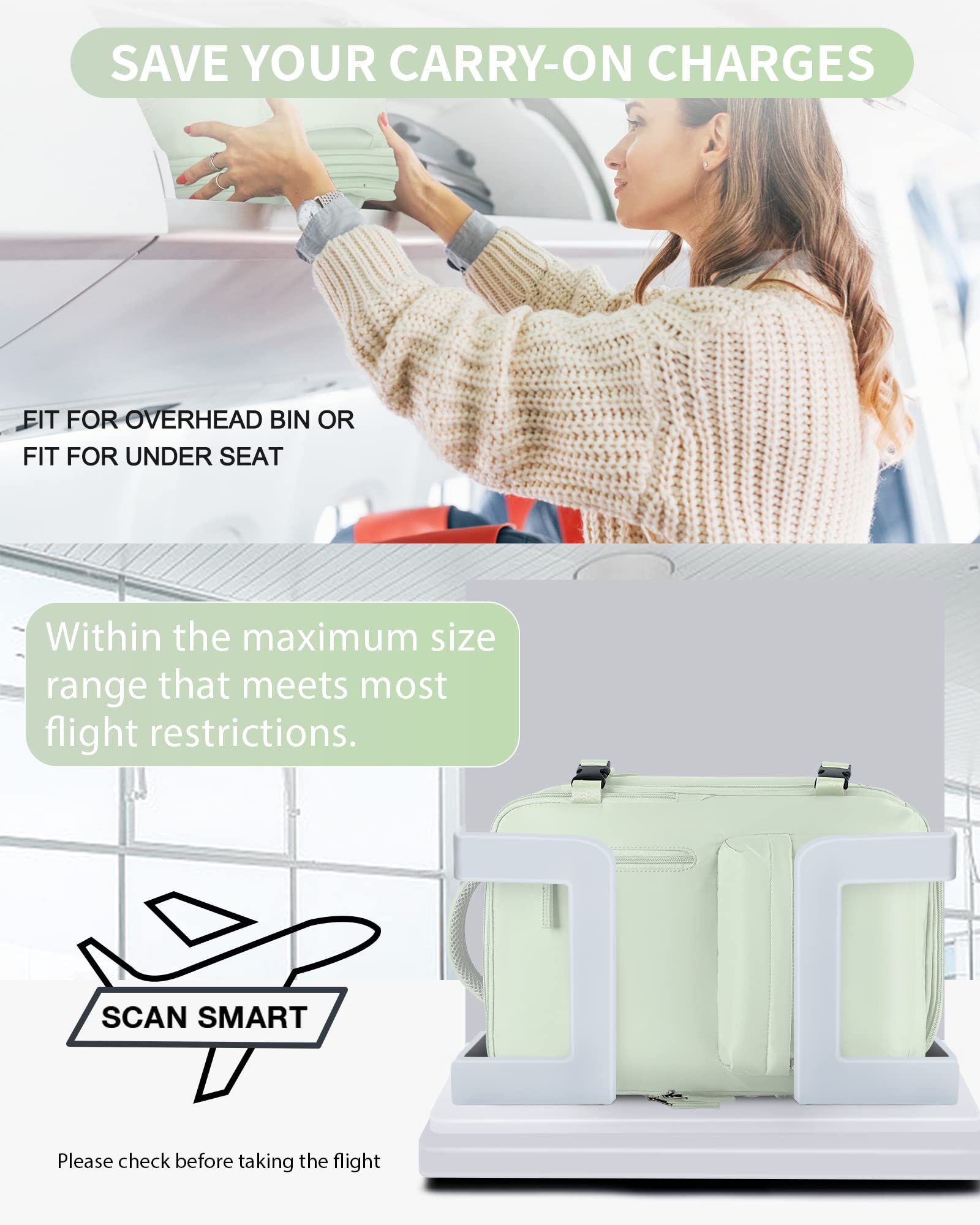 BJLFS Borse da Cabina per Ryanair 40×20×25 Bagaglio a Mano Easyjet 45×36×20 Borsa Zaino da Viaggio, Zaino da trekking,Zaino Casual per laptop da 14 pollici per scuola