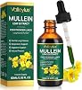 Mullein Leaf Extract for Lung, Mullein Drops, Mullein Leaf Liquid Drops, Mullein Extract with Chlorophyll for Lung Cleanse, Premium Health Supplement Drops for Fast Absorption, Alcohol-Free, 60ml