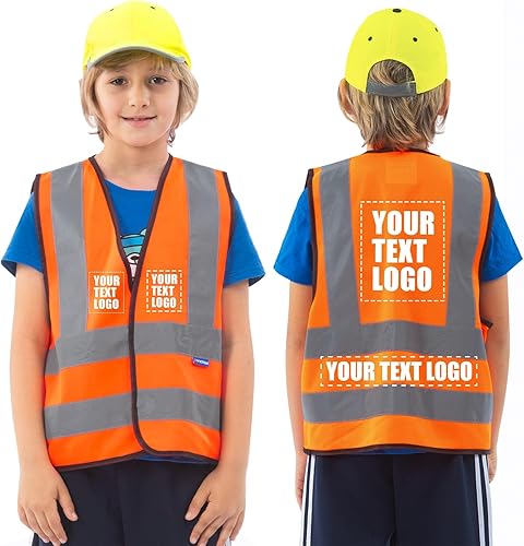 Miniatura 14 de AYKRM Chaleco de alta visibilidad para niños chaleco de seguridad reflectante de alta visibilidad