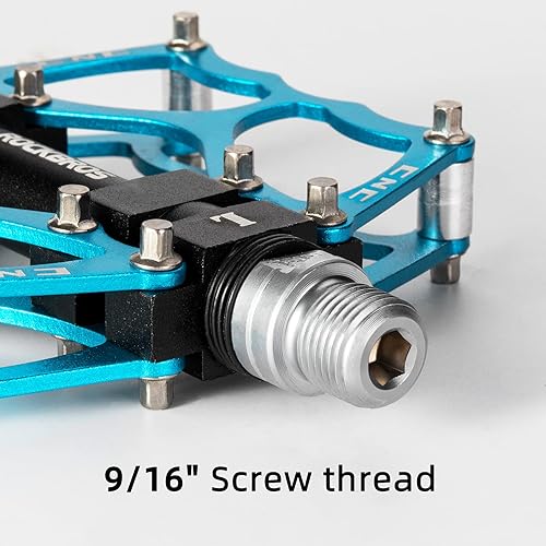 Miniatura 3 de ROCKBROS Pedales de bicicleta de montaña Pedales MTB CNC antideslizante ligero aleación de aluminio Pedales de bicicleta rodamientos sellados