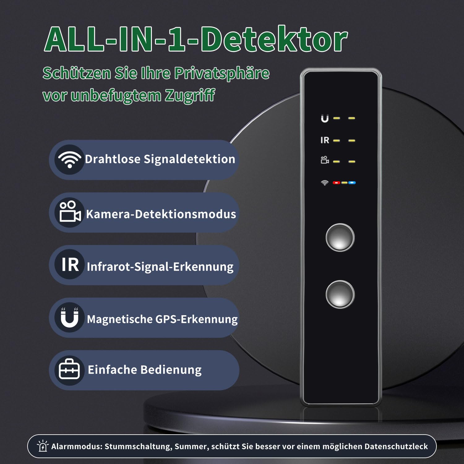 Wanzen Detektor丨Mini- Kamera Finder丨IR Detector丨RF Signal Detector丨Anti Spy Anti-Aufnahme Detektoren丨Starke magnetische Detector für GPS Locator Tracker丨Abhörgeräte Detektor丨für Hotel Heim Büro Reisen